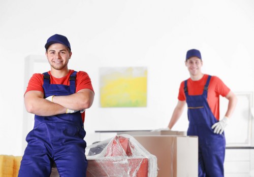 Careful handling of fragile items by removalists in France